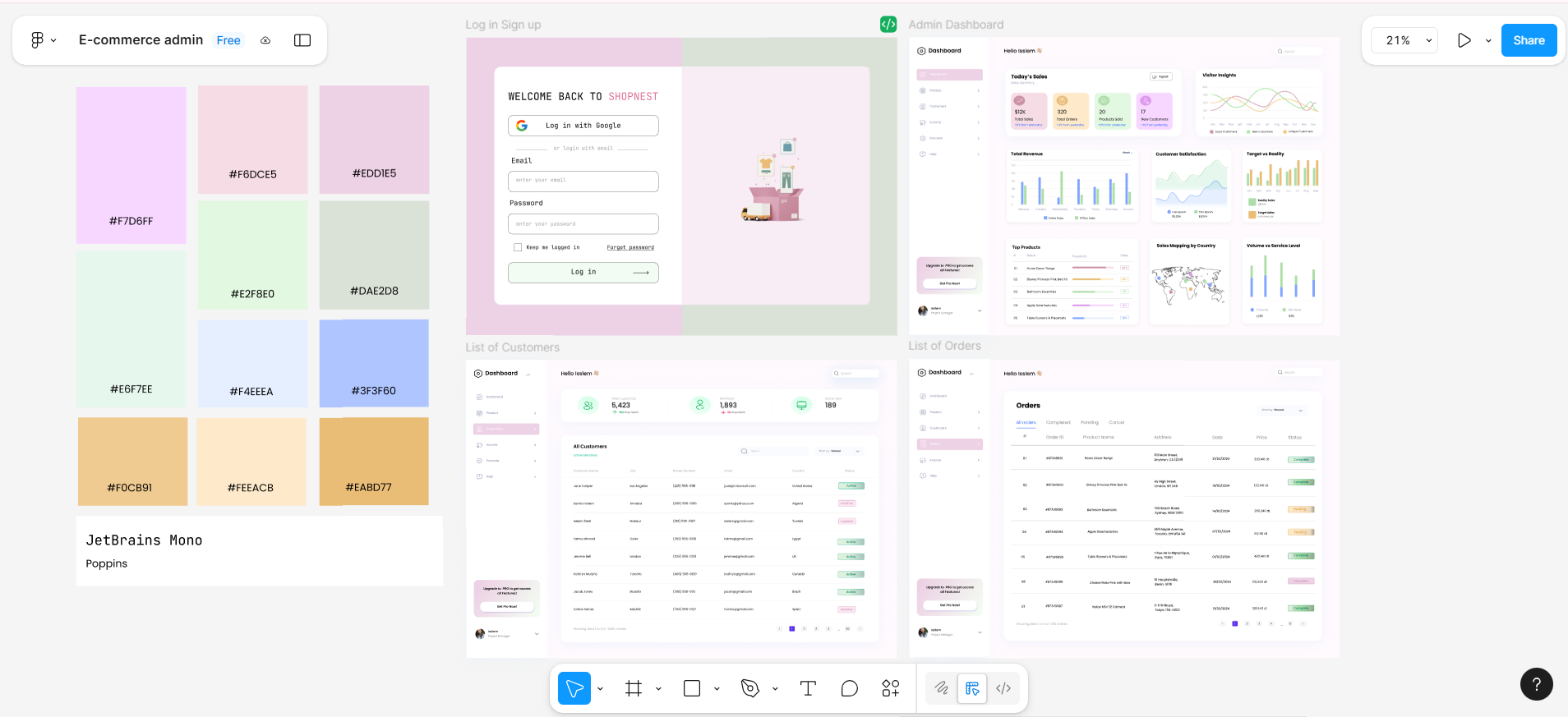 E-Commerce admin side - Figma Prototype - Image 1